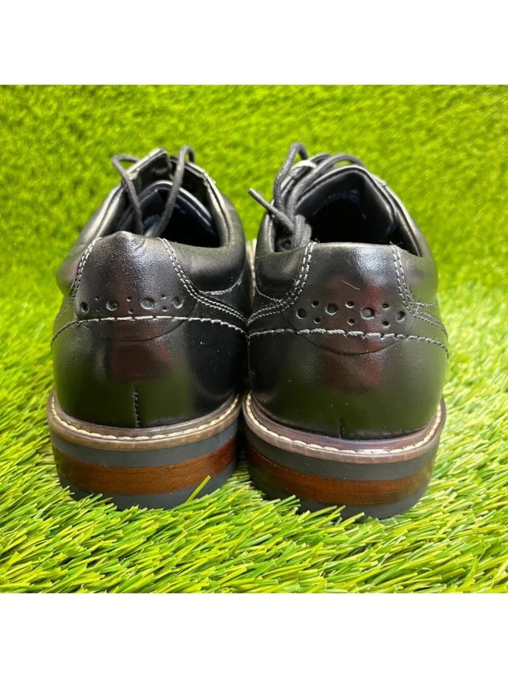 Nunn Bush Westfield Mens Size 8 Black Casual Classic Leather Oxford Dress Shoes